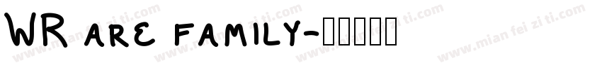 WR are family字体转换